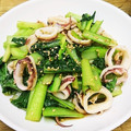 みぽぴぽ's cooksnap of when they made お二人さんの小松菜とイカの炒め物.