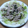 55才のおじさん's cooksnap of when they made 豚コマと青梗菜のオイマヨ炒め.