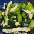 ですサイ's cooksnap of when they made 小松菜と豚肉のカラシ和え.