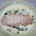 ジョングレ's cooksnap of when they made ホワイトソースのポークステーキ.