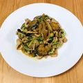 MicheELLE's cooksnap of when they made なすと豆苗と豚バラのピリ辛味噌炒め.