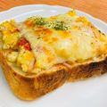 島子☆'s cooksnap of when they made ちょっピリ辛ポテサラトースト♪.