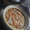ﾌﾞﾚﾝﾀﾞ's cooksnap of when they made 鍋のシメに♪味噌キムチうどん.