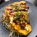 azlove's cooksnap of when they made もやしの卵オムレツ.