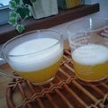 とものの's cooksnap of when they made 超簡単☆オレンジとミルクのババロア.
