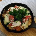donuts★'s cooksnap of when they made トマトと食パンのスキレットグリル.