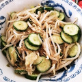 ♬あじさいのレシピ♬'s cooksnap of when they made きゅうりともやしのごま酢あえ.