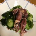 にこふわわ's cooksnap of when they made きゅうり.わかめ. ホタルイカの酢の物　.