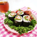2525招き猫's cooksnap of when they made 簡単♪美味しい♪鶏のからあげ海苔巻き♪.