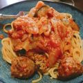 えみ_____'s cooksnap of when they made 市販ミートボールでカリオストロの城パスタ.