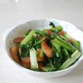 ぱふ♪'s cooksnap of when they made 材料３つ♪簡単♪小松菜とウインナー炒め.