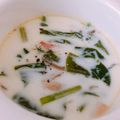 KAORULALA's cooksnap of when they made ベーコンとキノコほうれん草のミルクスープ.