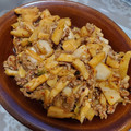 ぱにぱる's cooksnap of when they made 筍と挽き肉とｷﾑﾁの甘辛炒め.
