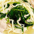 柳井理瀬's cooksnap of when they made ほうれんそうと豚肉と卵のあったかうどん.
