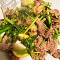 Movielover's cooksnap of when they made 牛肉レモンパクチーいため.