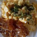 さっち天然さん's cooksnap of when they made 簡単朝食に♪いり卵となめたけ丼.