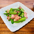 ねっちゃんっ's cooksnap of when they made 絹さやとベーコンの塩炒め.