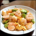 ともみろ's cooksnap of when they made 海老とそら豆と卵の炒め物.