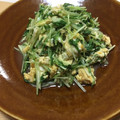 フジぽん's cooksnap of when they made 簡単！水菜と卵のさっぱり炒め.