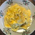 R2016's cooksnap of when they made うちの定番◎ケチャップいっぱいオムライス.