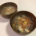 papikun's cooksnap of when they made 簡単美味☆コーンと野菜と卵の中華スープ☆.