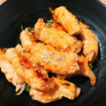みらくく's cooksnap of when they made うまうま♡ピーマンとまいたけのゴマ肉巻き.