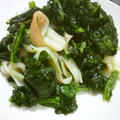 ♪rururu♪'s cooksnap of when they made ほうれん草とカニカマの炒め物.