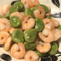 ドアラまま's cooksnap of when they made そら豆と海老の炒め(中華風にと).