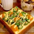 中村ベーカリー's cooksnap of when they made オクラとトマト☆おかかマヨトースト.