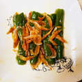 meechan_y's cooksnap of when they made レンジで簡単！！ピーマンと桜えび和え☀.