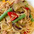 NKTNMMK's cooksnap of when they made ナスとツナの和風柚子胡椒パスタ.