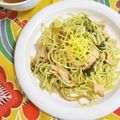 mmameco's cooksnap of when they made 材料3つ！焼豚と高菜のパスタ.