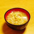ドルフィンサーモン's cooksnap of when they made 入れ方で簡単！ふわふわ溶き卵みそ汁のコツ.