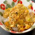 Ryo3man's cooksnap of when they made ツナと卵のピリ辛そぼろ丼.