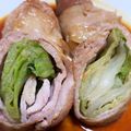 ★cherish★'s cooksnap of when they made 簡単♪豚肉とレタスのくるくるポン酢焼き♪.