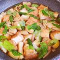のこばーば's cooksnap of when they made 筍と絹揚げの三つ葉添え.