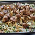 ｸﾏﾘｴ's cooksnap of when they made ホットプレートでサイコロガーリックライス.