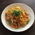 モコ２モコ太's cooksnap of when they made 豚小間で！豚キム チャプチェ風炒め.