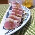 ダイナマイト漆黒's cooksnap of when they made マグロのローストのカルパッチョ.