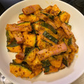 あみことまろ's cooksnap of when they made ＊南瓜とベーコンのハニーマスタード炒め＊.