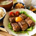 ＊yoru＊'s cooksnap of when they made 焼き豆腐の牛肉巻き.