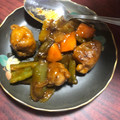 mon☆mo's cooksnap of when they made 玉ねぎと豚こまで！簡単揚げない酢豚♡.