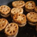 kinufal's cooksnap of when they made シャキっとレンコンのはさみ焼き.