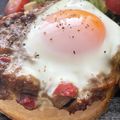 ごろぴか's cooksnap of when they made キーマカレーの目玉焼きトースト.