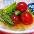しまあか's cooksnap of when they made プチトマトとアスパラのお浸し.