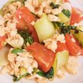 わしわしわ's cooksnap of when they made トマトとチンゲン菜の炒めもの.