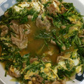 クックまさやま's cooksnap of when they made 水菜と豚肉の卵とじ.
