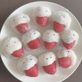 りなたんげんたん's cooksnap of when they made いちご大福♪白玉粉をレンジにかけるだけ！.