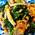 ★akiko♪'s cooksnap of when they made 小松菜と豚肉の甘めのオイソ炒め.