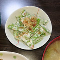 ちゅんまき☆'s cooksnap of when they made 絹さやのおかかマヨ和え.